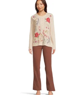 Women Johnny Was Mixed Media Henley Thermal