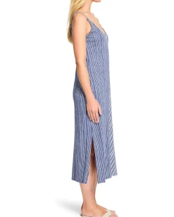 Women NIC+ZOE Mixed Strip V-neck Tank Dress