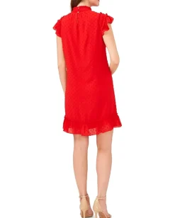 CeCe Mock Neck Clip Dress Fireball Best