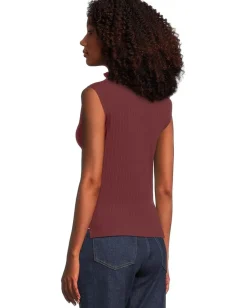 Women Madewell Mock Neck Cotton Rib Top