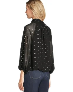 Women Vince Camuto Mock Neck Wrapped Long Sleeve