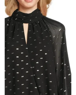 Women Vince Camuto Mock Neck Wrapped Long Sleeve