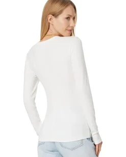Women Madewell Modal Rib Long Sleeve Crew Neck