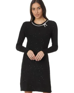 Lilly Pulitzer Morgen Sequin Sweater Dress Black Metallic Online