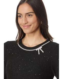 Lilly Pulitzer Morgen Sequin Sweater Dress Black Metallic Online