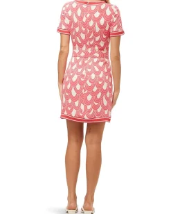 Trina Turk Motion Dress Coral Crush/Whitewash New