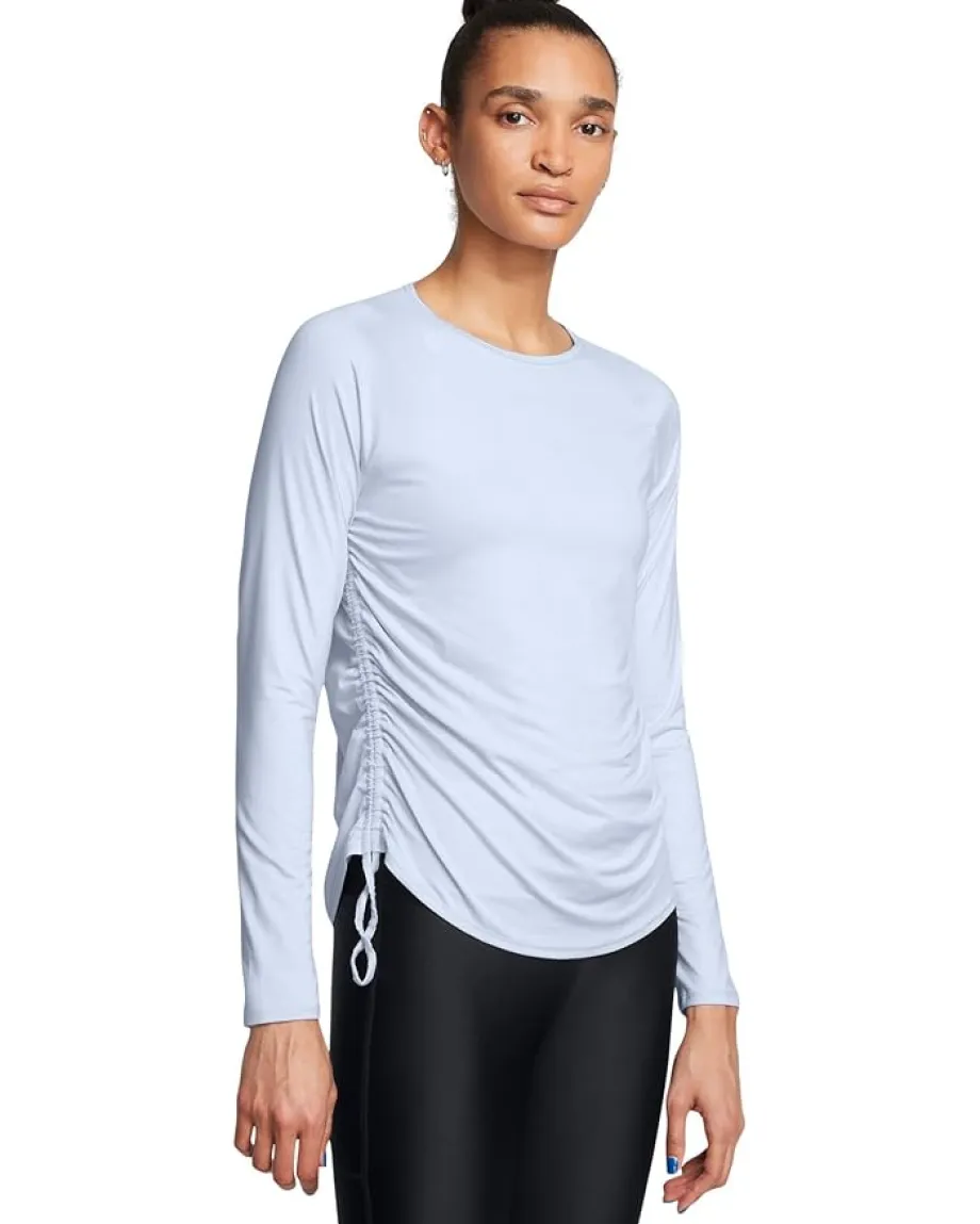 Under Armour Motion Long Sleeve Longline Crew Nimbus Blue/White Clearance