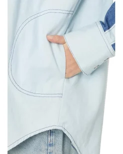 Women Free People Moto Color Block Shirt