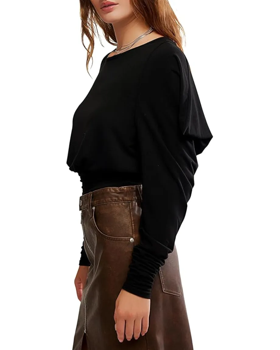 Free People Moxie Long Sleeve Black Best