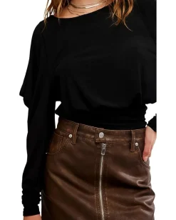 Free People Moxie Long Sleeve Black Best