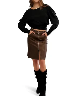 Free People Moxie Long Sleeve Black Best