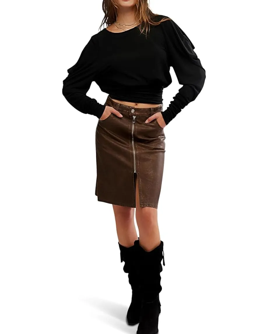 Free People Moxie Long Sleeve Black Best