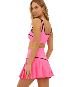 Beach Riot Moxie Top Radiant Orchid Hot