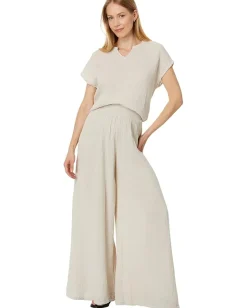 Women Michael Stars Naomi Split Neck Top