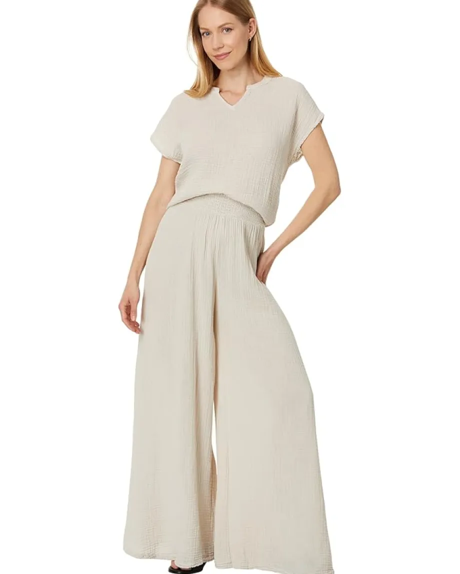 Women Michael Stars Naomi Split Neck Top