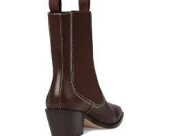 Loeffler Randall Nat Midheel Western Ankle Boot With Gore Espresso Online