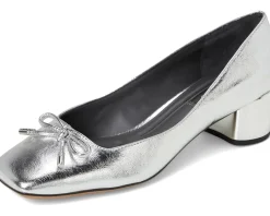 Women Franco Sarto Natalia Square Toe Block Heel Pumps with Bow