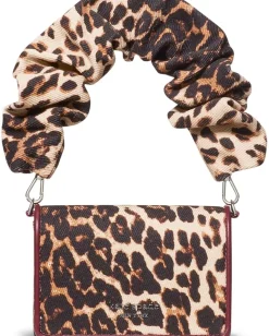 Kate Spade New York Natasha Downtown Leopard Fabric Card Case Crossbody With Scrunch Strap Leopard Multi Best
