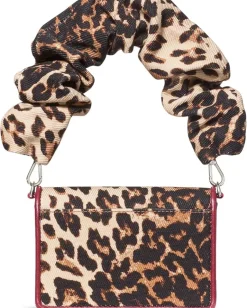 Kate Spade New York Natasha Downtown Leopard Fabric Card Case Crossbody With Scrunch Strap Leopard Multi Best