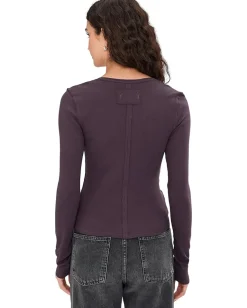 Free People Neria Long Sleeve Vintage Grape Sale