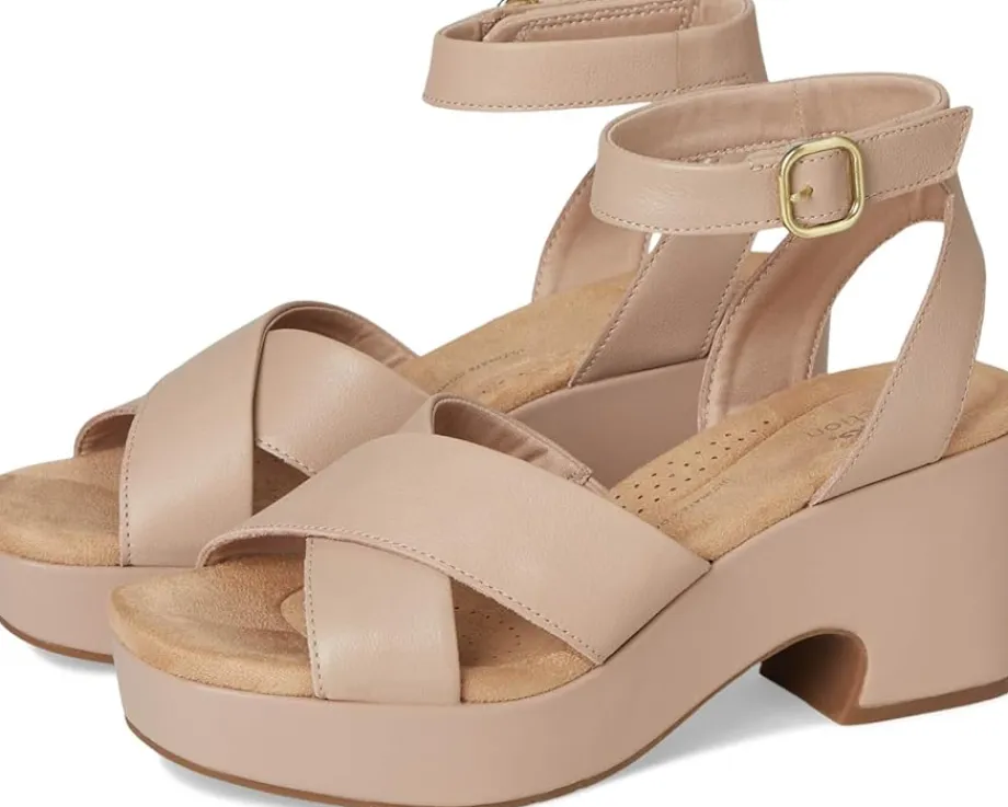 Clarks Nerisa Pearl Beige Leather Sale