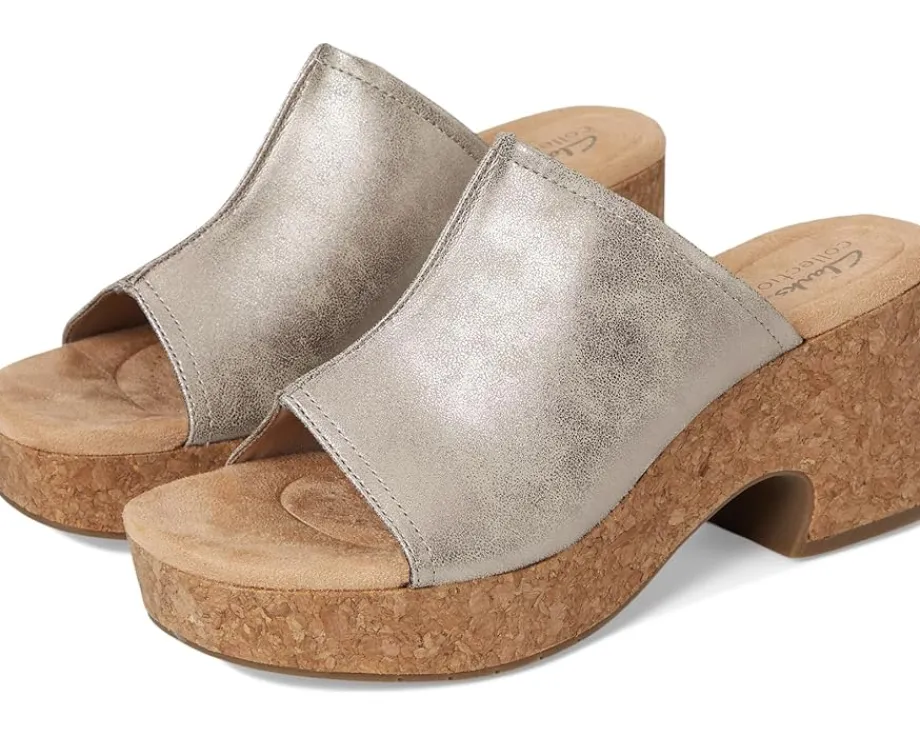Clarks Nerisa Vine Taupe Metallic Synthetic Hot