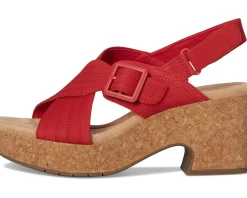 Clarks Nerisa West Cherry Nubuck Clearance