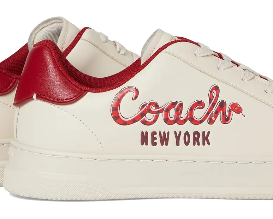 Women COACH New Year High Line Sneakers With Snake Script