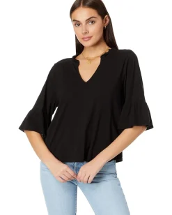 Women Michael Stars Nia Flutter Sleeve Top