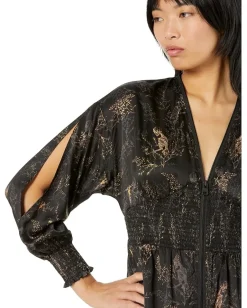 AllSaints Nilah Yorik Dress Black New