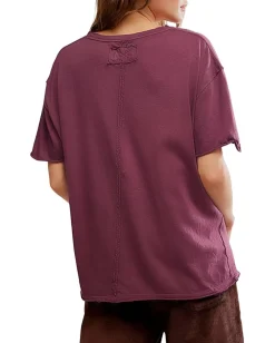 Free People Nina Tee Maroon