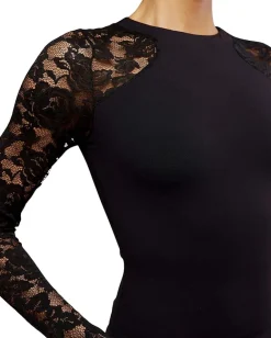 Free People No Excuses Long Sleeve Black Sale