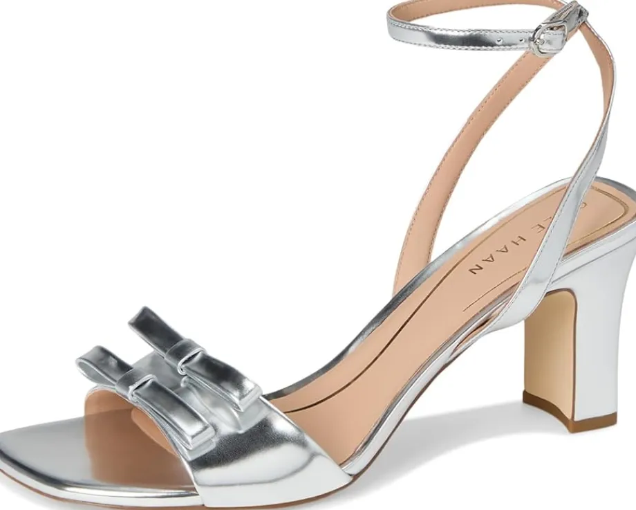 Cole Haan Noella Bow Sandal Silver Specchio Best