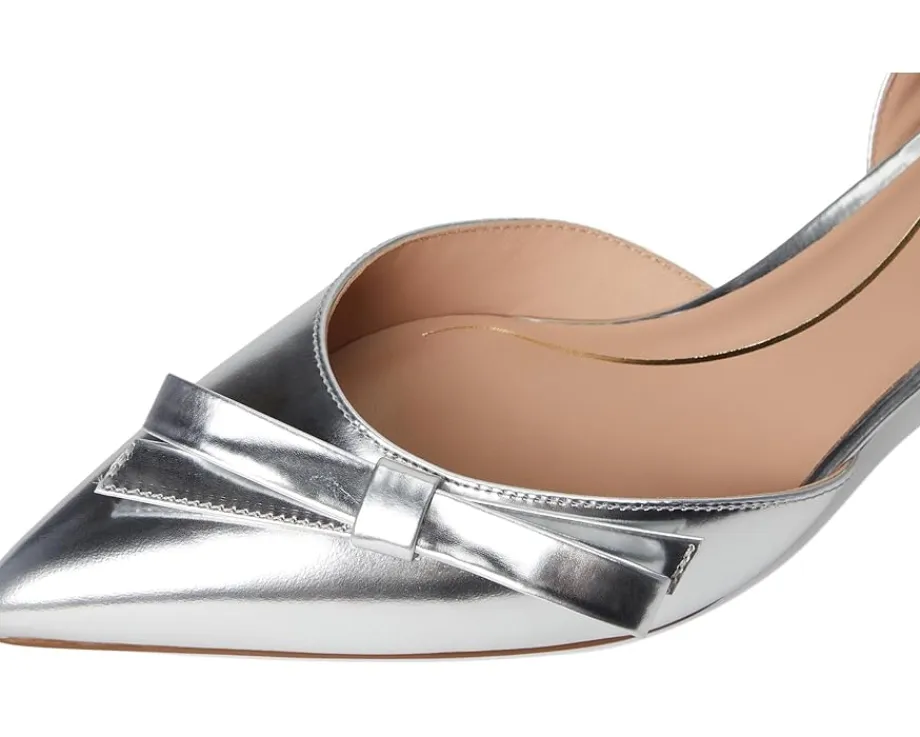 Cole Haan Noella Bow Sling Pump Silver Specchio Clearance