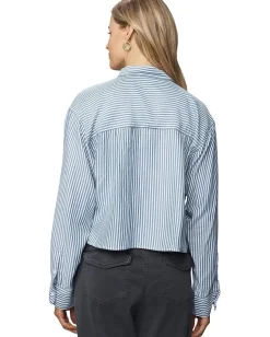 Splendid Nora Stripe Button-Down Ice Navy/White Hot