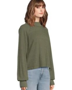 Women Michael Stars Norma Mock Neck Pullover