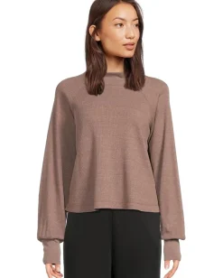 Women Michael Stars Norma Mock Neck Pullover