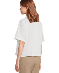 Eileen Fisher Notch Collar Shirt White