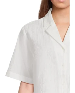 Eileen Fisher Notch Collar Shirt White