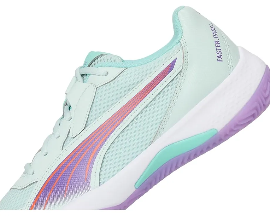 PUMA Nova Court Pickleball Shoes Peaceful Blue/Purple Glimmer/Safe Lake Hot