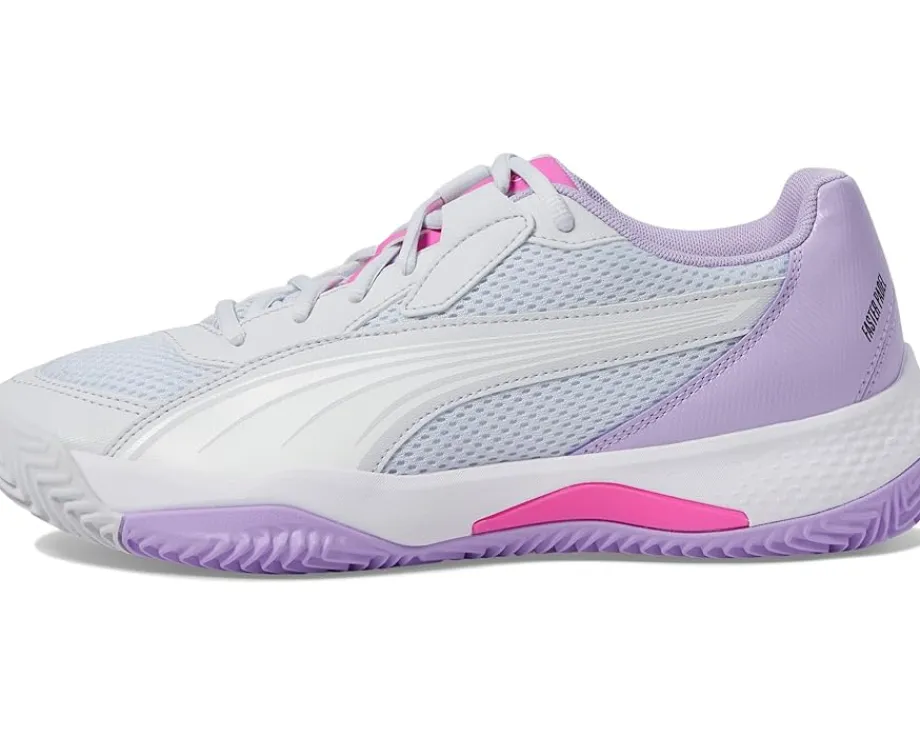 PUMA Nova Court Pickleball Shoes Silver Mist/Puma White/Vivid Violet Online