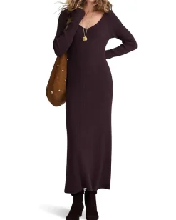 Madewell Nova Vneck Snowy Dress Espresso Hot