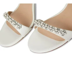 Stuart Weitzman Nudist Poppy Block 75 White/Clear/Natural Hot