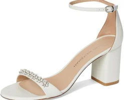 Stuart Weitzman Nudist Poppy Block 75 White/Clear/Natural Hot