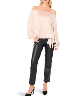 Women Vince Camuto Off Shoulder Long Sleeve Blouse W Tie
