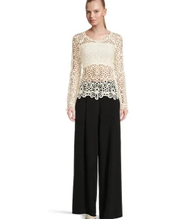 Norma Kamali Off Shoulder Raglan Top Cream New