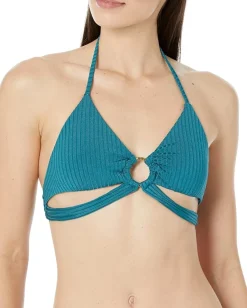 Women Trina Turk Olympia Rib Ring Halter Top
