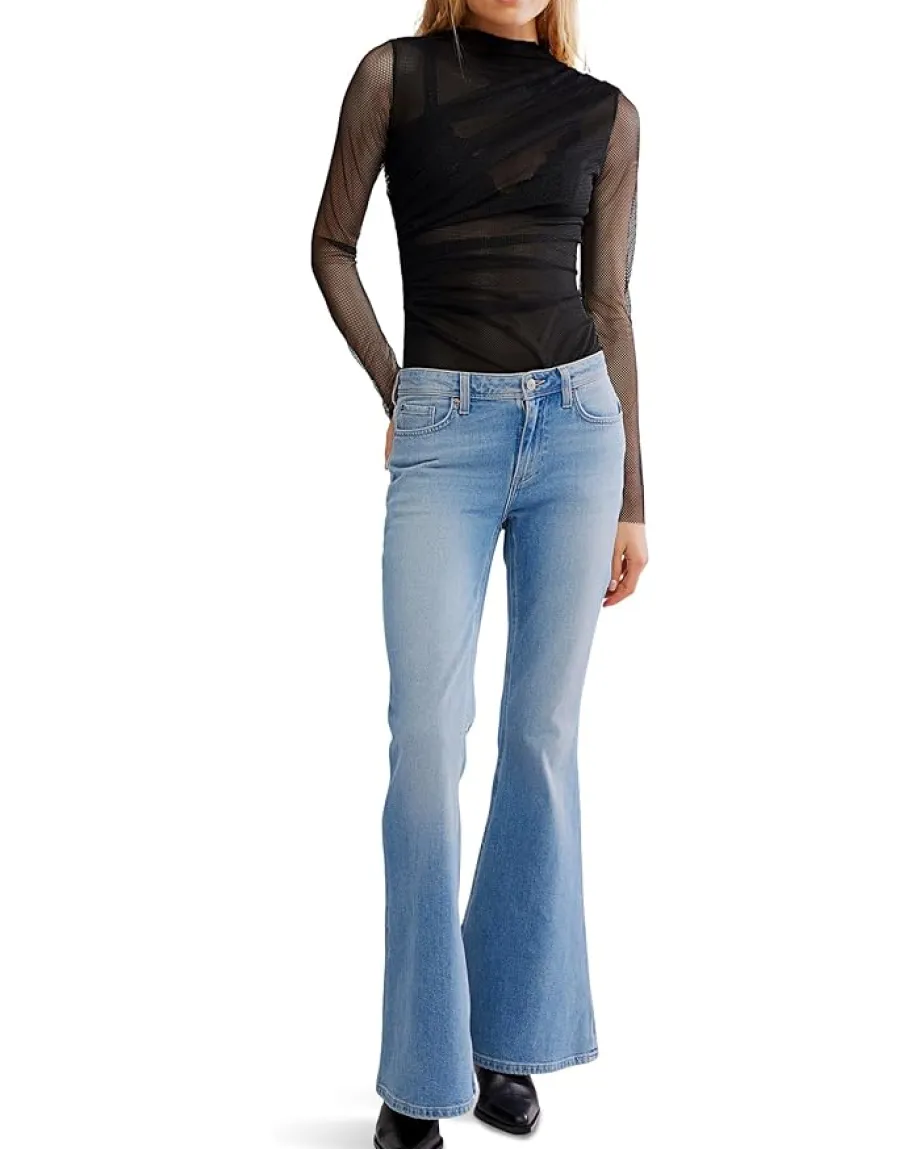 Free People On My Way Bodysuit Black Clearance