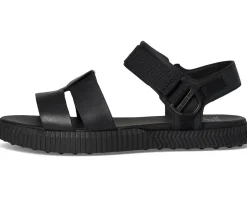 SOREL Ona Ave™ Ankle Strap Flat Sandals Black/Black Best