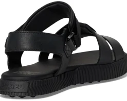 SOREL Ona Ave™ Ankle Strap Flat Sandals Black/Black Best